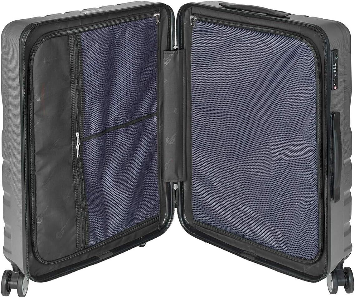 Hartschalenkoffer groß Trolley Rollkoffer Reisekoffer TSA Schloss (XL)