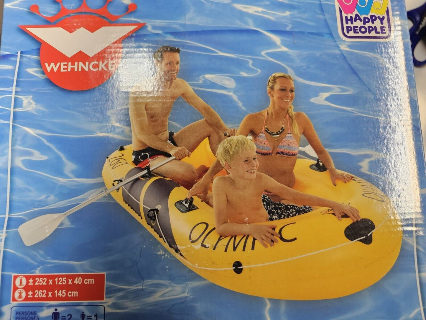 Wehncke Schlauchboot Olympic 260er Badeboot /Ruderboot, 252x125 NEU/OVP