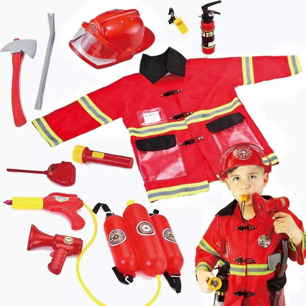 Joyin Spielzeug Kinder Feuerwehrmann Feuerwehrmann Kostüm Spielen Verkleidung