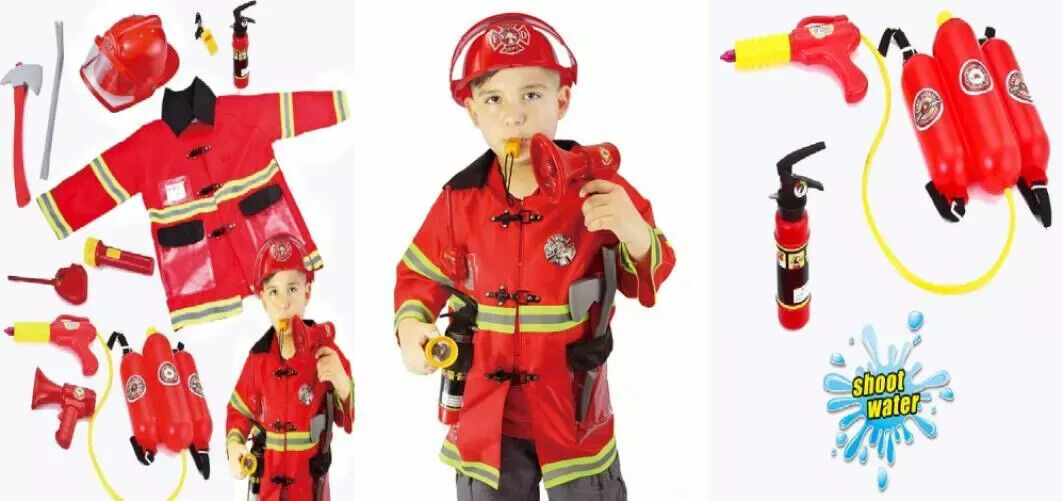 Joyin Spielzeug Kinder Feuerwehrmann Feuerwehrmann Kostüm Spielen Verkleidung